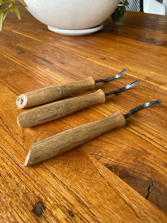 Hand Made Pottery Trimming  Tool With Exotic Timber Handles Bruce Wood Ceramics