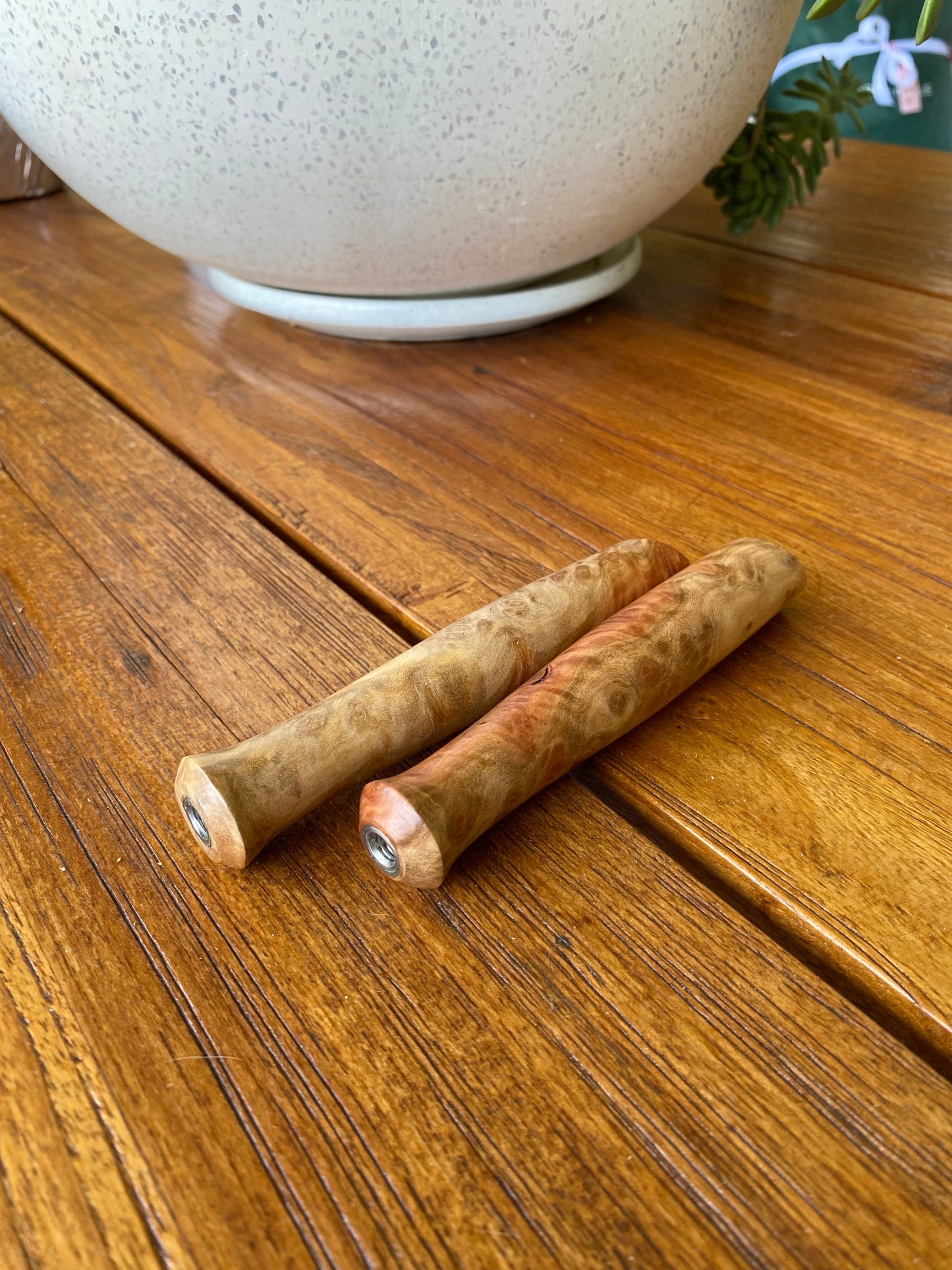 Tungsten Carbide Pottery Trimming Tool - Malee Burl Handle Only Bruce Wood Ceramics