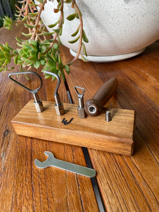 Signature Tungsten Carbide Trimming Tool Set With Stand Hand Made In South Australia