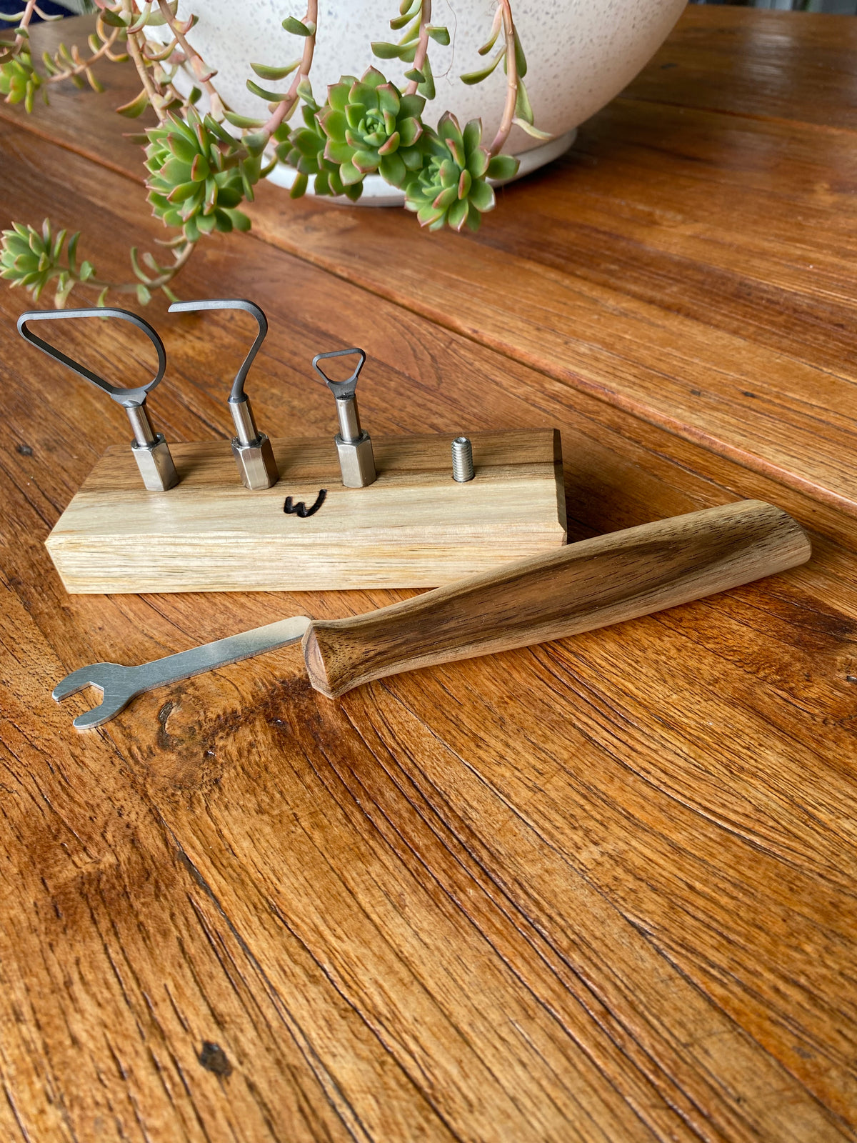 Signature Tungsten Carbide Trimming Tool Set With Stand Hand Made In South Australia